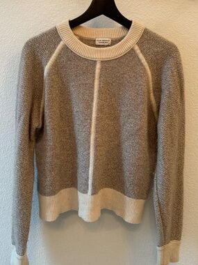 Contrast Wool & Cashmere Sweater